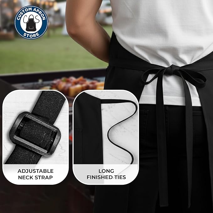 Adult Cooking Apron | May The Forks Be With You | BBQ Grill or Kitchen Apron with Pockets | Fun Grilling Accessories