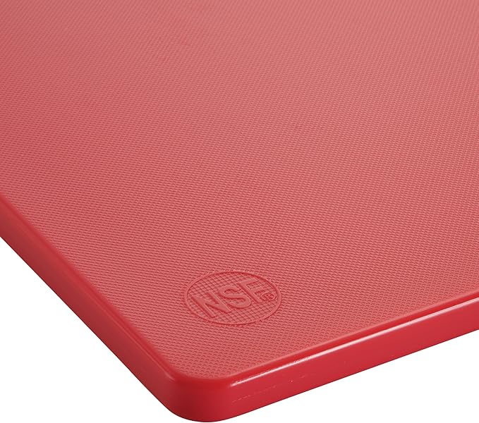 Winco Cutting Board, 12 by 18 by 1/2-Inch, Red