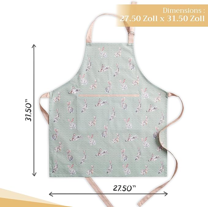 Maison d' Hermine 100% Cotton Apron for women with Pocket Kitchen Chef Apron for Men Cooking Mothers Day Gifts