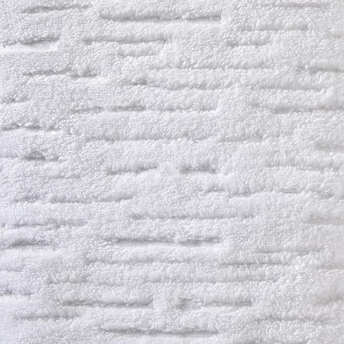 SKL Home CloudSoft 100% Cotton Luxury 6-Piece Towel Set, 600 GSM, Ultra Plush & Absorbent - 2 Bath Towels, 2 Hand Towels, 2 Washcloths, White