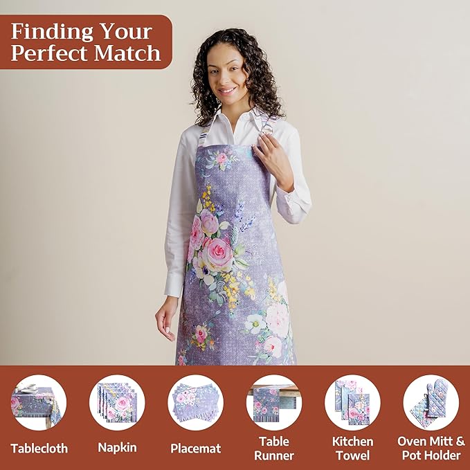 Maison d' Hermine 100% Cotton Apron for women with Pocket Kitchen Chef Apron for Men Cooking Mothers Day Gifts