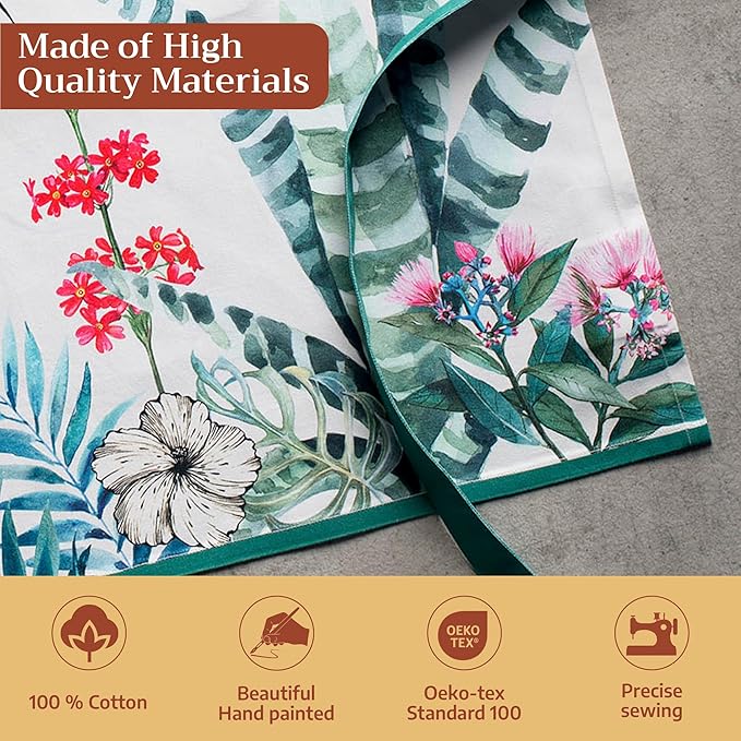 Maison d' Hermine 100% Cotton Apron for women with Pocket Kitchen Chef Apron for Men Cooking Mothers Day Gifts