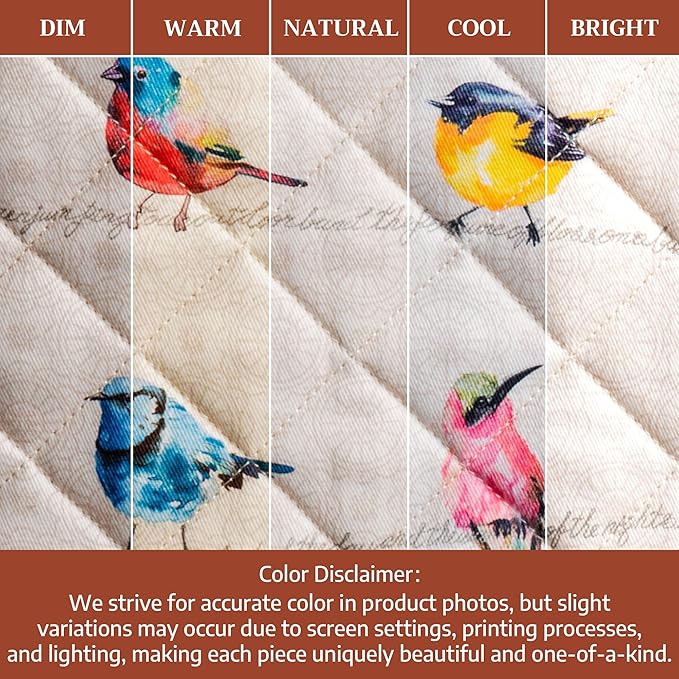 Maison d' Hermine Birdies On Wire 100% Cotton Pot Holder, 8 - inch by 8 - inch.