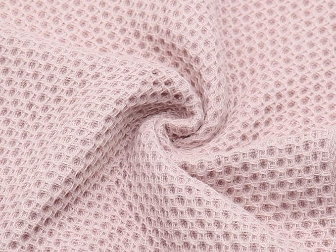 Mia'sDream Cotton Dish Cloths Kitchen Dish Rags, Waffle Weave Dish Towels, Soft and Absorbent Kitchen Hand Towels Washcloths, 12inchx12inch 6 Pack (Pink)