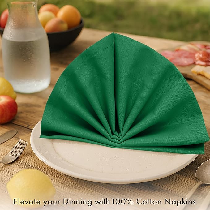 Ruvanti Cloth Napkins Set of 6, 100% Cotton High GSM 18x18 Inches Soft, Washable, Highly Durable & Absorbent, Perfect for Parties, Christmas, Thanksgiving Dinners – Amazon