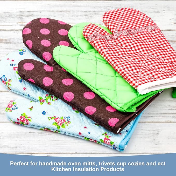 Peryiter 3 Pcs Natural Cotton Quilt Batting Heat Resistant Batting Warm White Cotton Lightweight Lining for Potholders Quilting Fabric Sewing Crafts Wearable Arts Place Mat(70 x 80 Inch)