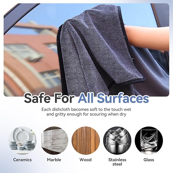 Shower Cleaning Cloths - 3pcs Super Absorbent Microfiber Bath Towels for Effortless Cleaning of Windows, Bathroom, Car & Home Toilet - Must-Have!（11.8x15.7in