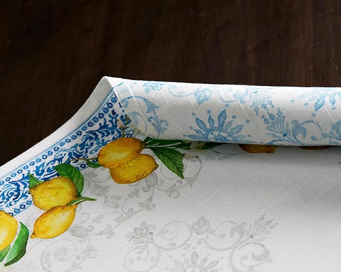 Maison d' Hermine Placemats Set of 4 100% Cotton Washable Cloth Place Mats Reusable Table Mats for Kitchen Dining Party Wedding Gifts for Mothers Day Spring/Summer (Cedrat, 13" x 19")