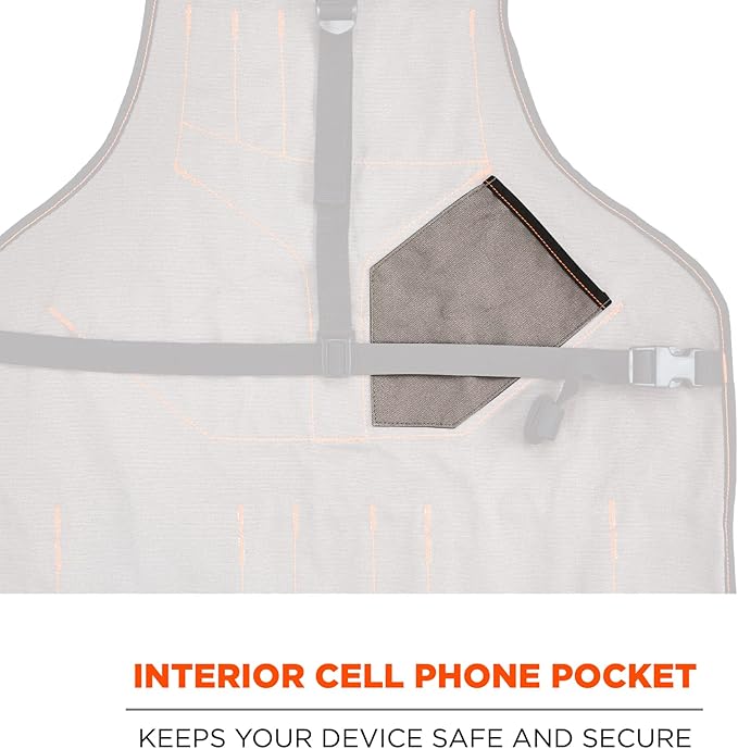 Ergodyne - 13694 Arsenal 5704 Torso Length Work Tool Apron, 22-Pockets, Gray