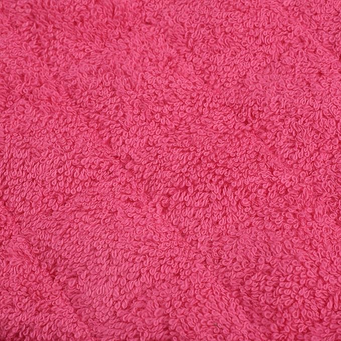 100% Cotton Kitchen Everyday Basic Terry Pot Holder Heat Resistant Coaster Potholder for Cooking and Baking Set of 5 (Dark Pink)