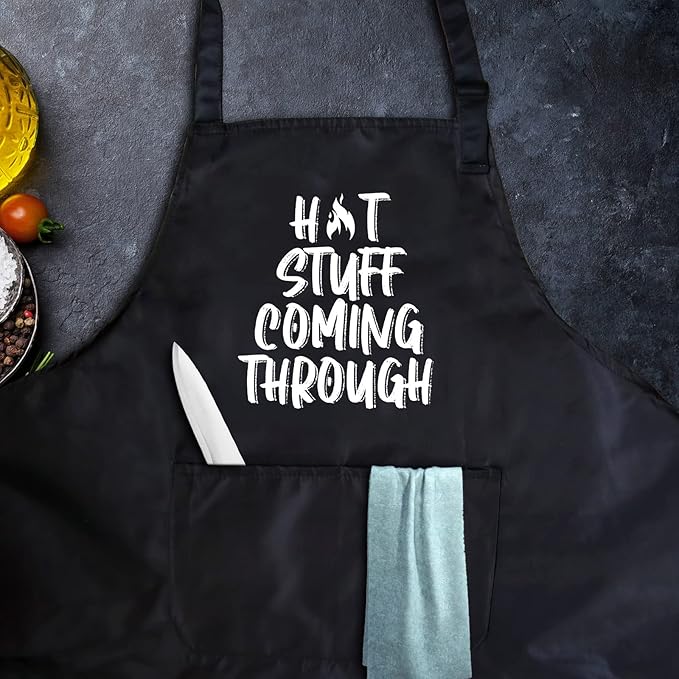 Funny apron for men Adjustable Waterproof with Pockets for Cooking Baking BBQ Gift Apron for Day, Birthday Gifts