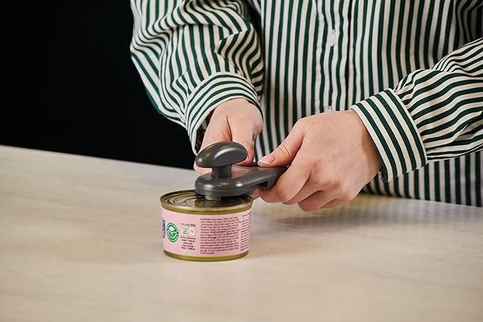 Culinare MagiCan Manual Tin Opener – Stainless Steel Cutting Wheel, Ergonomic Handle for Safe, Easy Can Opening – Lightweight, No Sharp Edges, Grey – Trusted Kitchen Essential