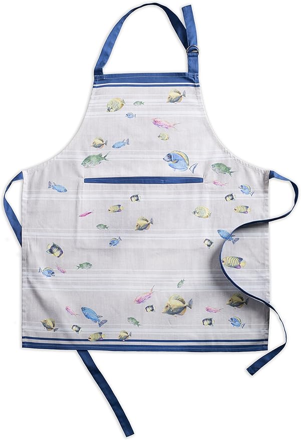 Maison d' Hermine 100% Cotton Apron for women with Pocket Kitchen Chef Apron for Men Cooking Mothers Day Gifts