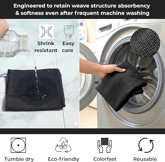 Dark Gray Cotton Cleaning Rags For Housekeeping - Trapos Paños De Limpieza Reutilizables - Kitchen Bar Shop Towel Dish Mop Wash Cloth For House - Reusable Washable Absorbent - 13"x13" 12 Pack