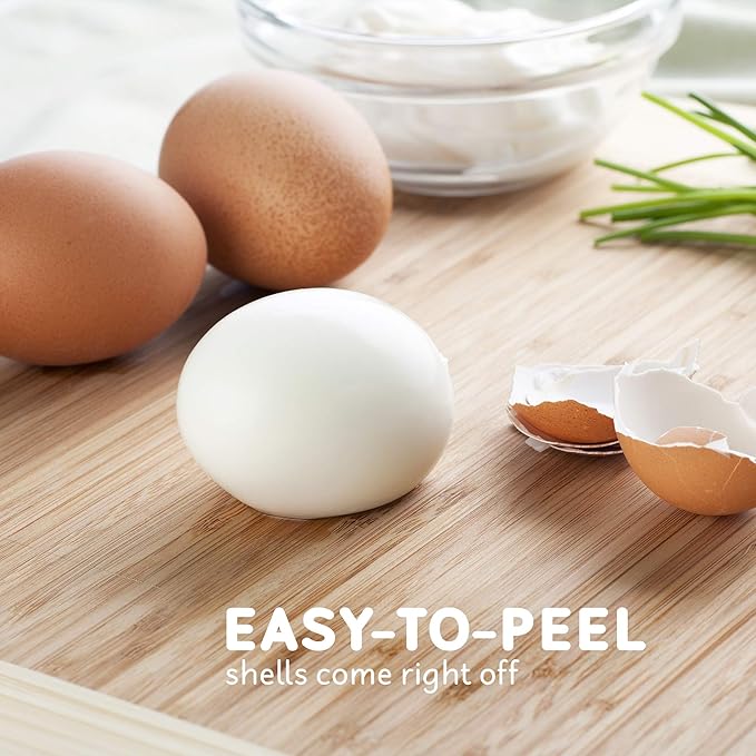 Elite Gourmet EGC007CHW Easy Electric 7 Egg Capacity Cooker, Poacher, Omelet Maker, Scrambled, Soft, Medium, Hard Boiled with Auto Shut-Off and Buzzer, BPA Free, Classic White