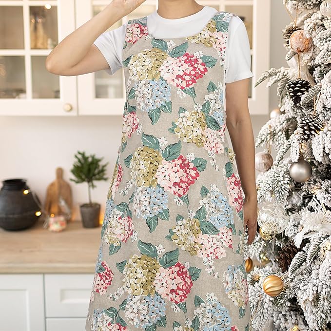 NEOVIVA Kitchen Aprons for Women with Pockets,Cooking Aprons for Women,Vintage Apron for Baking Gardening,Gifts for Mothers