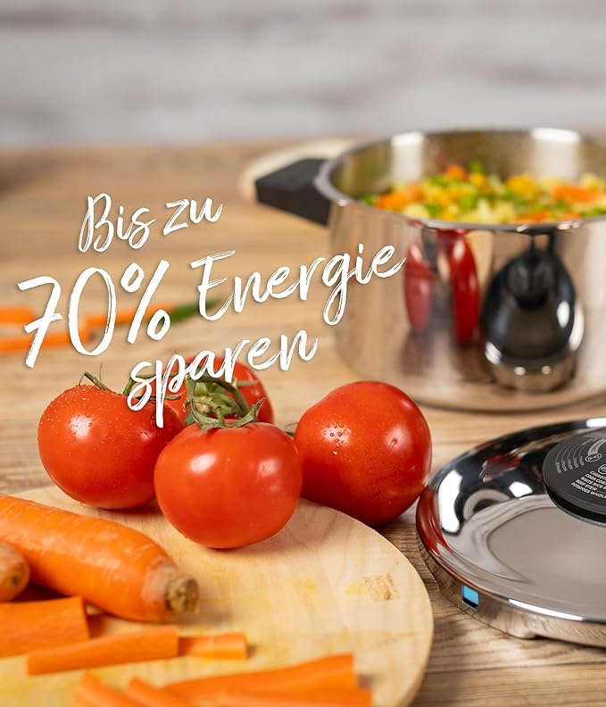 Kuhn Rikon Duromatic Classic NEO 5 L Side-Handle Pressure Cooker – Swiss-Made, Ultra-Fast & Energy-Efficient, Thick Super-Thermic Base, Safe & Durable