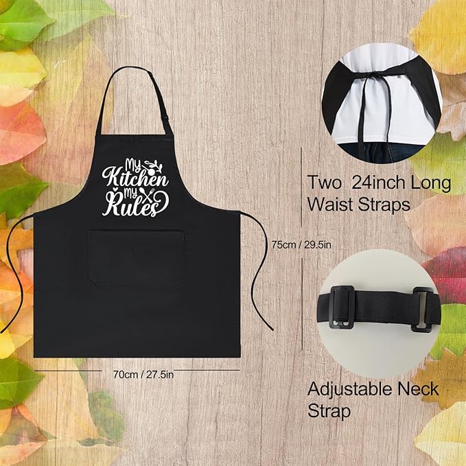 Funny Cooking Aprons for Women with Pockets, Kitchen Chef Aprons for Bakers, Birthday Gifts for Mom Wife Friends
