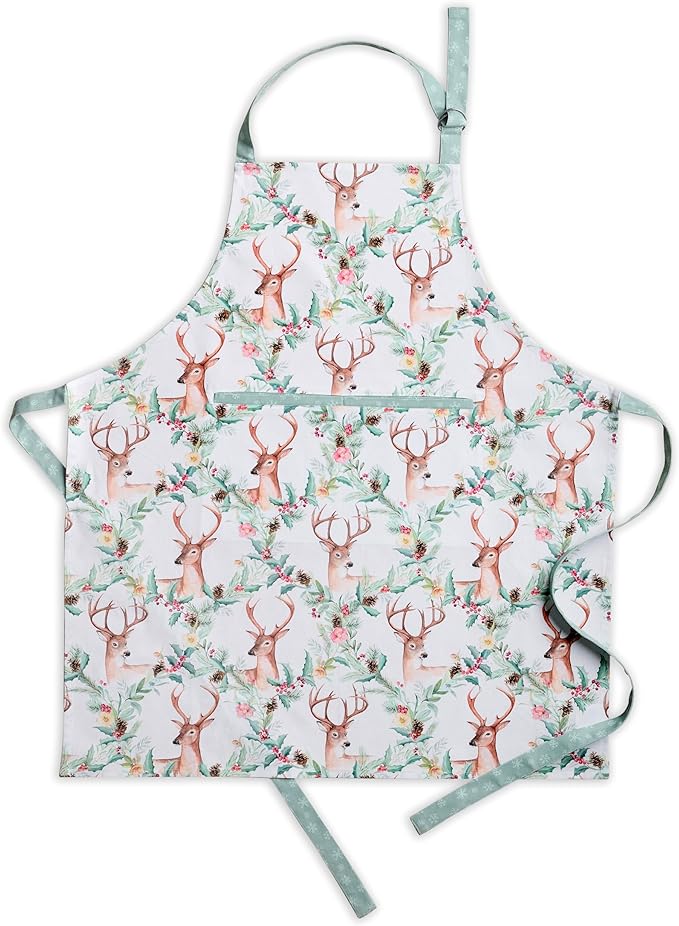 Maison d' Hermine 100% Cotton Apron for women with Pocket Kitchen Chef Apron for Men Cooking Mothers Day Gifts