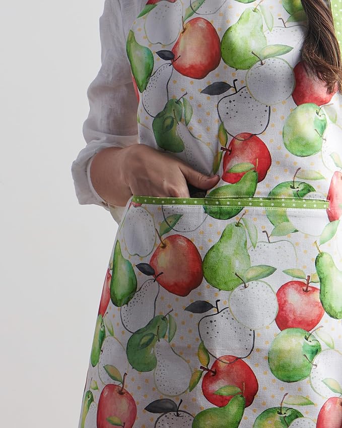 Maison d' Hermine 100% Cotton Apron for women with Pocket Kitchen Chef Apron for Men Cooking Mothers Day Gifts
