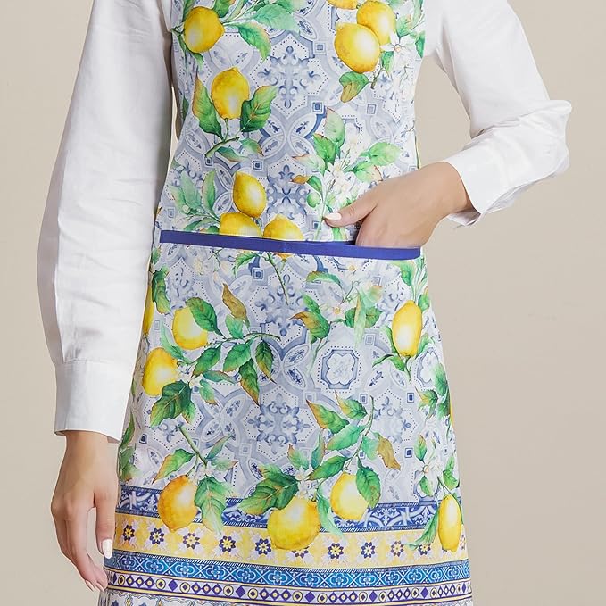 Maison d' Hermine 100% Cotton Apron for women with Pocket Kitchen Chef Apron for Men Cooking Mothers Day Gifts