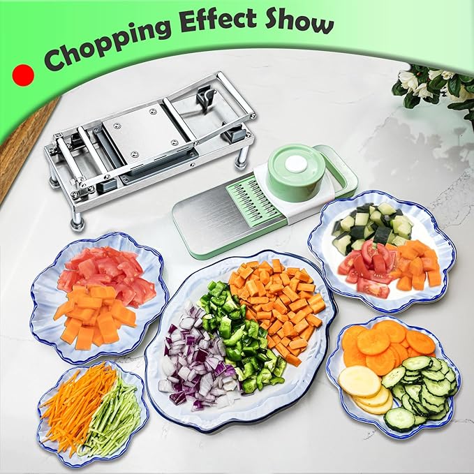 Vegetable Chopper, Veggie Chopper With 10 Blades, Onion Cutter with Container, Pro All-in-1 Food Dicer (10 Blades)
