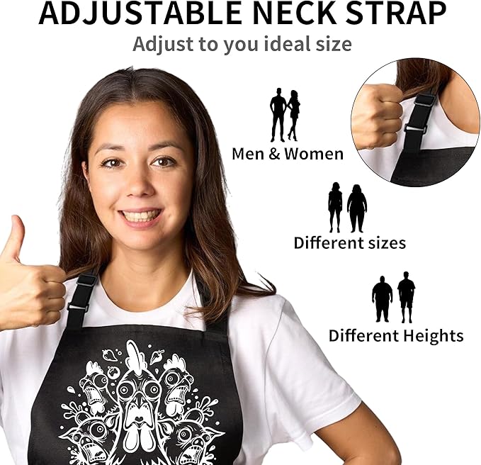 Funny Apron For Women Men Cooking Baking BBQ Grill Chef Waterproof Aprons Birthday Valentine's Gifts For Mom Dad Wife