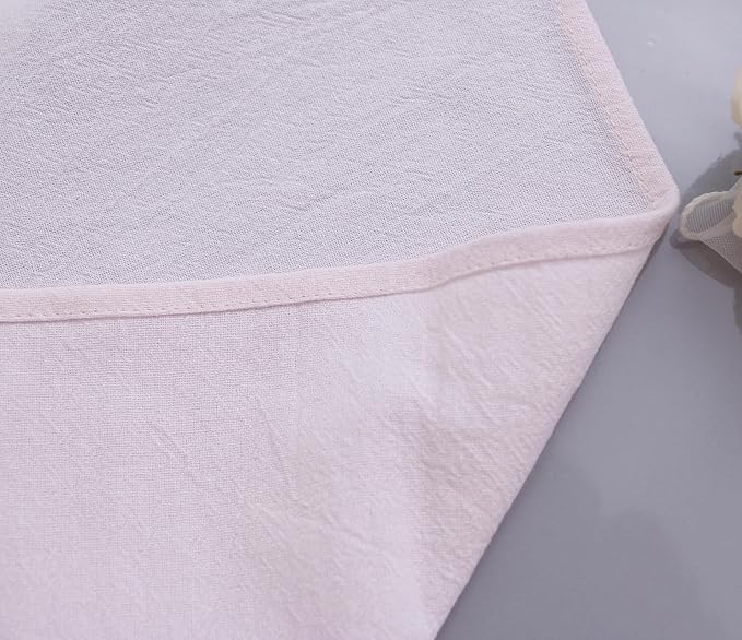 Spring Cotton Cloth Napkins Set of 12, 16’’x16’’, Dinner Cloth Napkins Washable Bulk with Hemmed Edges, for Hotel Restaurant, Wedding, Easter (Light Pink)