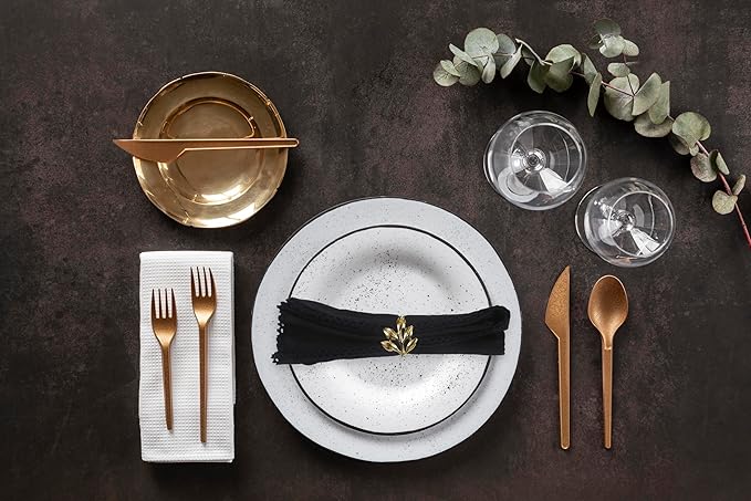 ACCENTHOME Black Cloth Napkins Set of 6 18x18 inch Cotton Dinner Napkins - Washable Soft Premium Hotel Quality Reusable Napkins Perfect Table Napkins for Family Dinners, Weddings & Everyday Use