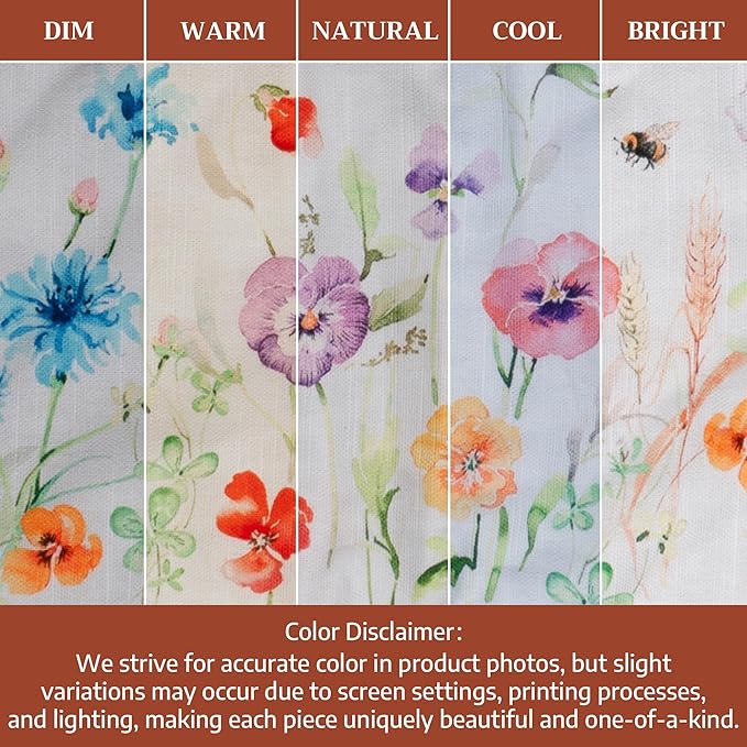 Maison d' Hermine Double Oven Mitts 100% Cotton 7"x35" Double Oven Mitt Heat Resistant BBQ Cooking Gloves with Loop Baking Grilling Gifts for Mothers Day Spring Summer (Summer Whisper)