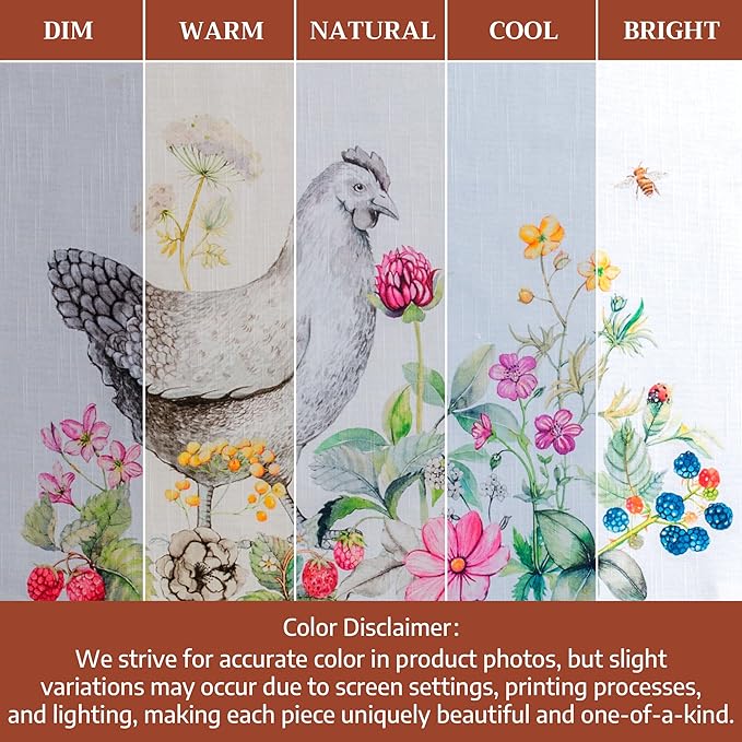 Maison d' Hermine Kitchen Towels Set of 3 100% Cotton 27.50" x 20" Reusable Cloth Tea Dish Towels Absorbent with Hanging Loop for Kitchen Gifts for Mothers Day Spring/Summer (Printemps)