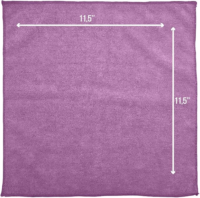 GREEN LIFESTYLE Microfiber Cleaning Cloth 11.5" x 11.5" 150 Pack - Edgeless Microfiber Towels for Cars, Cleaning Rags, Lint Free Car Microfiber Towel, Reusable Cleaning Cloths (Multicolor)