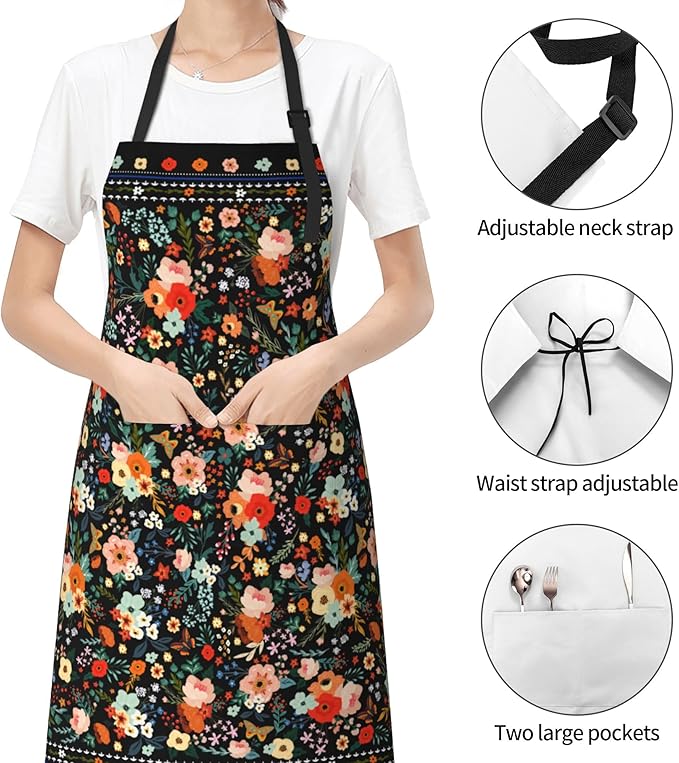 Funny Apron Polyester Grooming Aprons with Pocket for Cooking Kitchen Grilling Adults