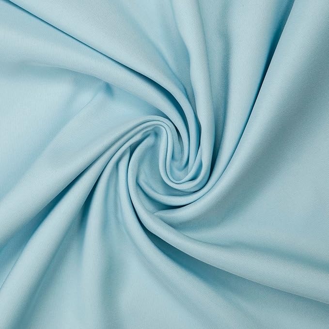 Gee Di Moda Cloth Napkins - 17 x 17 Inch Baby Blue Dinner Napkins - Set of 12 Soft & Absorbent Washable Fabric Cloth Table Napkins with Hemmed Edges for Hotel Restaurant, Holiday Parties & Wedding
