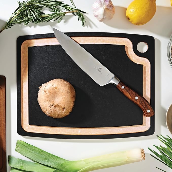 Epicurean Gourmet Series Cutting Board with Juice Groove 14.5-Inch by 11.25-Inch, Slate/Natural | (Pack of 2)