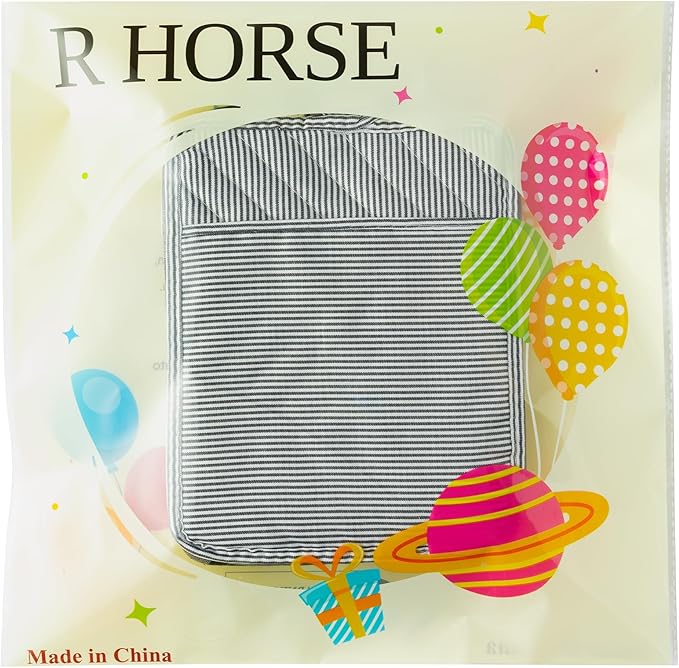 R HORSE 6Pcs Pot Holder with Pocket Black Check Pocket Pot Holder Set Cotton Plaid Kitchen Heat Resistant Potholder Non-Slip Potholder Oven Mitts Hot Pads Terry Cloth Pot Holders for Cooking Baking