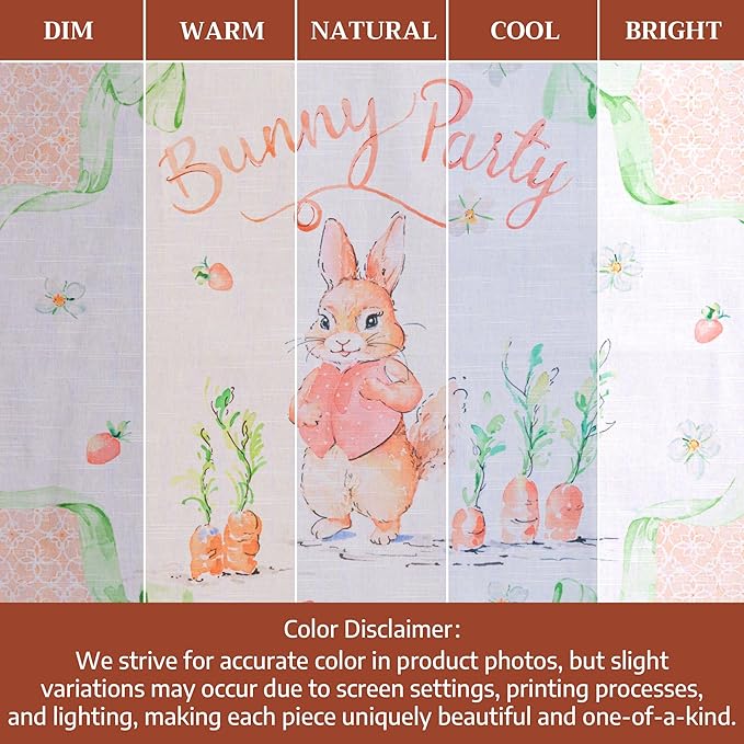 Maison d' Hermine Kitchen Towels Set of 3 100% Cotton 27.50" x 20" Reusable Cloth Tea Dish Towels Absorbent with Hanging Loop for Kitchen Gifts for Mothers Day Spring/Summer (Bunny Party)