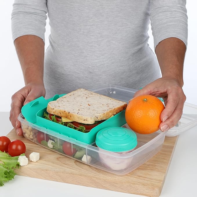 Sistema To Go Collection Large Bento Box Plastic Lunch and Food Storage Container