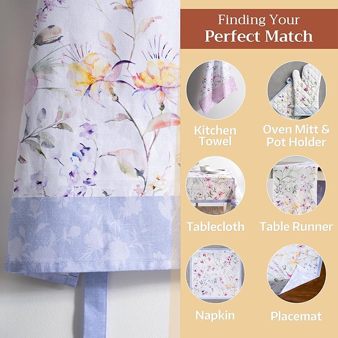 Maison d' Hermine 100% Cotton Apron for women with Pocket Kitchen Chef Apron for Men Cooking Mothers Day Gifts