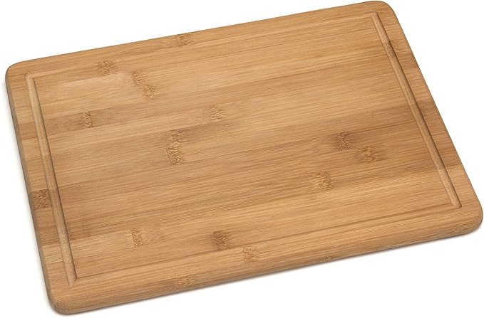 Lipper International Bamboo Wood Kitchen Cutting and Serving Board with Non-Slip Cork Backing, Large, 15-3/4" x 11-3/4" x 5/8"