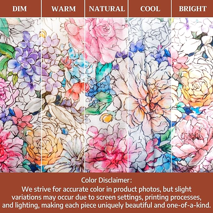 Maison d' Hermine Double Oven Mitts 100% Cotton 7"x35" Double Oven Mitt Heat Resistant BBQ Cooking Gloves with Loop Baking Grilling Gifts for Mothers Day Spring Summer (Floral Love)