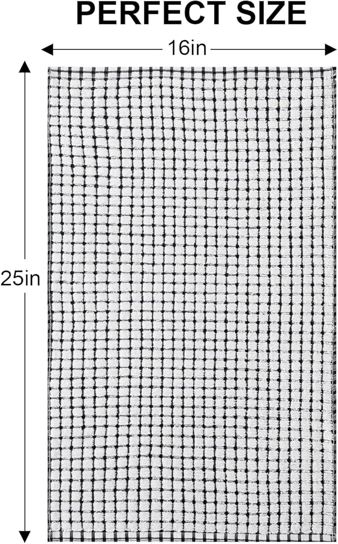 Kitinjoy Cotton 8 Pack Terry Kitchen Towels, 16 x 25 Inches Super Soft and Absorbent Dish Towels, Quick Drying Hand Towels for Kitchen Drying, Mix Color
