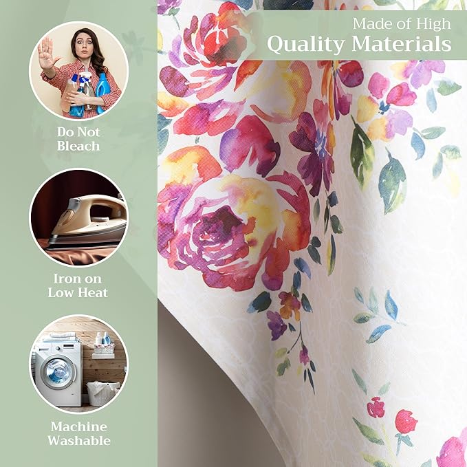 Maison d' Hermine Kitchen Towels Set of 3 100% Cotton 27.50" x 20" Reusable Cloth Tea Dish Towels Absorbent with Hanging Loop for Kitchen Gifts for Mothers Day Spring/Summer (Rose Garden)