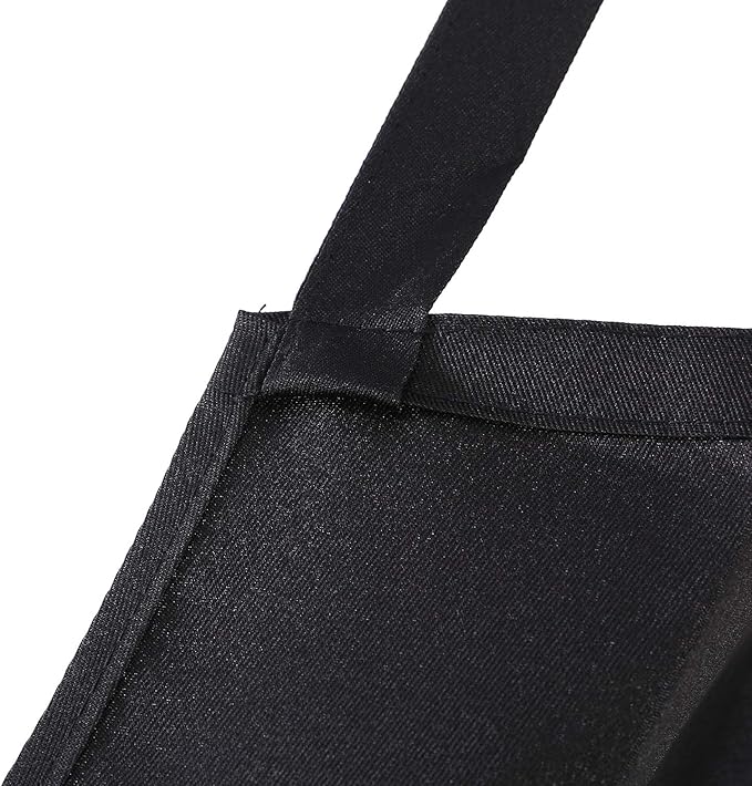 Tosewever 2 Pack Adjustable Bib Apron with 2 Pockets, Waterdrop Resistant Cooking Kitchen Aprons for Women Men Chef Couple BBQ Painting (Black, 2)