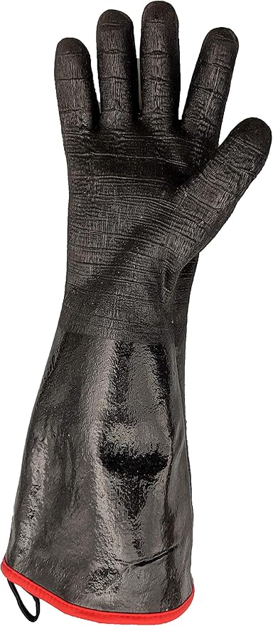 Oil Shield® 18" High Heat Neoprene Glove, Fryer Filtration, 450 Degree Temp Rating, Food Service Safety