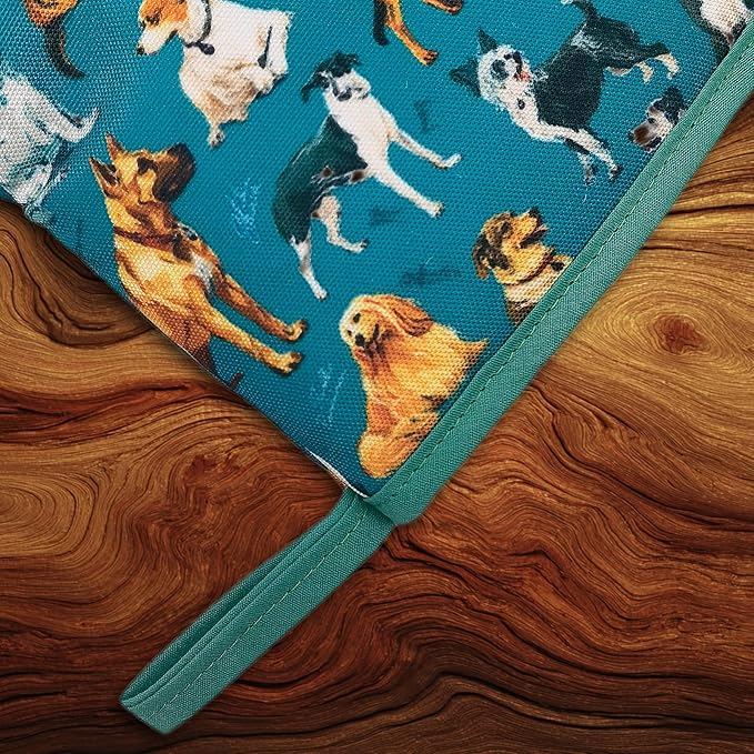 Nice Dog Printing Oven Mitts, High Heat Resistant Kitchen Oven Gloves, Mini Silicone Oven Mitts, Non-Slip Grip Surfaces and Hanging Loop for Grilling, Baking, Cooking and Microwave, Gift