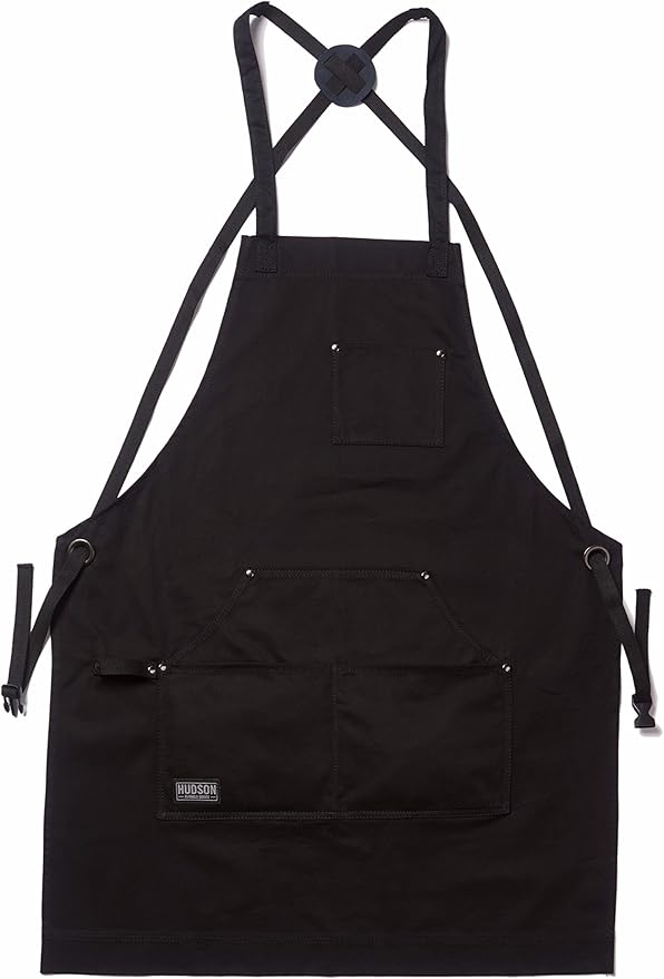Hudson Durable Goods - Professional Grade Chef Apron for Kitchen, BBQ & Grill