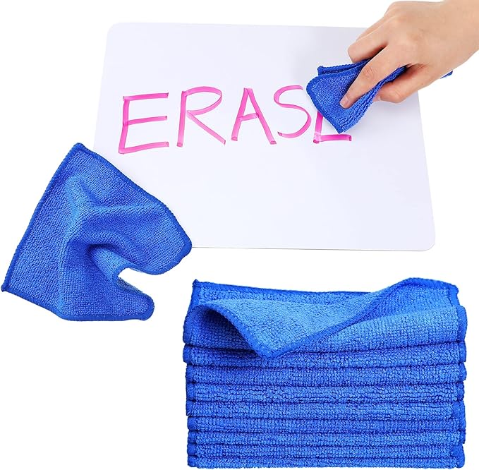 Tanlade Cleaning Cloth Dry Erase Cloth Cleaning Rags Reasonable Kitchen Towels Microfiber Towels Cars Wash(6 x 6 Inch,Blue,30 Pcs)
