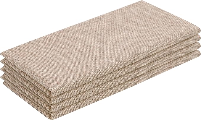 Native Fab Chambray Cloth Napkin Set of 4, 100% Cotton, Washable, Reusable Dinner Cloth Napkin 17x17 inches, Table Decor Napkins for Dinner, Events, Brown
