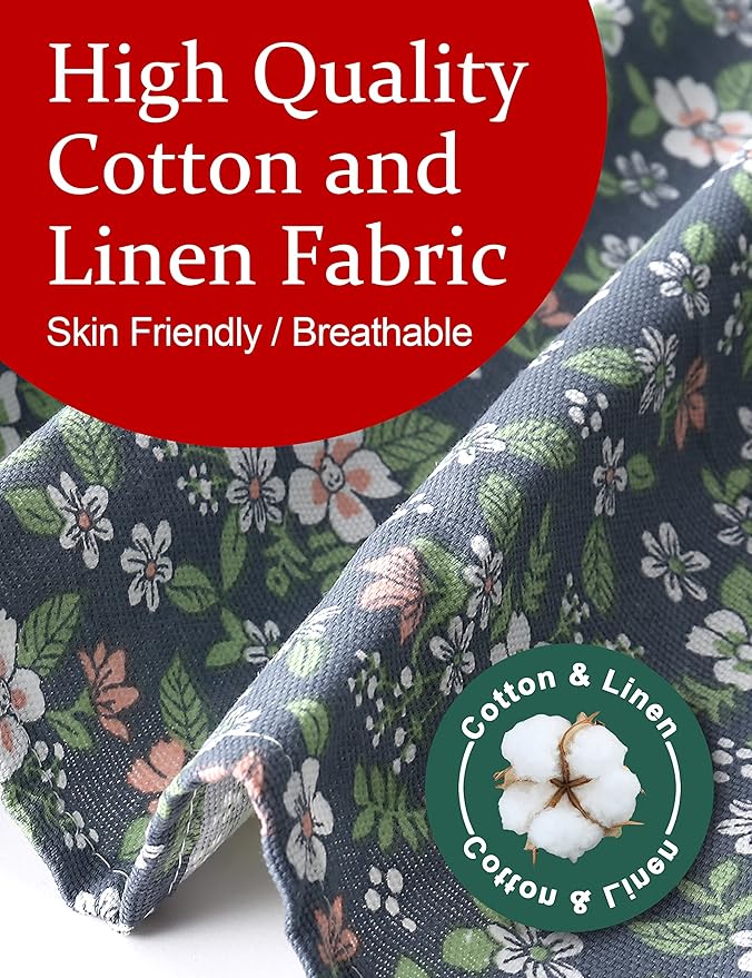 Big Plus Size Aprons for Women with Pockets Cotton Linen Baking Kitchen Cooking